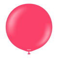 A large, glossy magenta pink 24" Kalisan latex balloon with "kalisan" printed near the knot, shown against a plain white background. Product: 24" Kalisan Latex Balloons Standard Magenta Pink (5 Per Bag). Brand: Kalisan.
