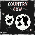 Uninflated 12" Safari Large Cow Printed White Kalisan Latex Balloons (25 Per Bag) Brand Name Kalisan In Turkey for Bargain Balloons