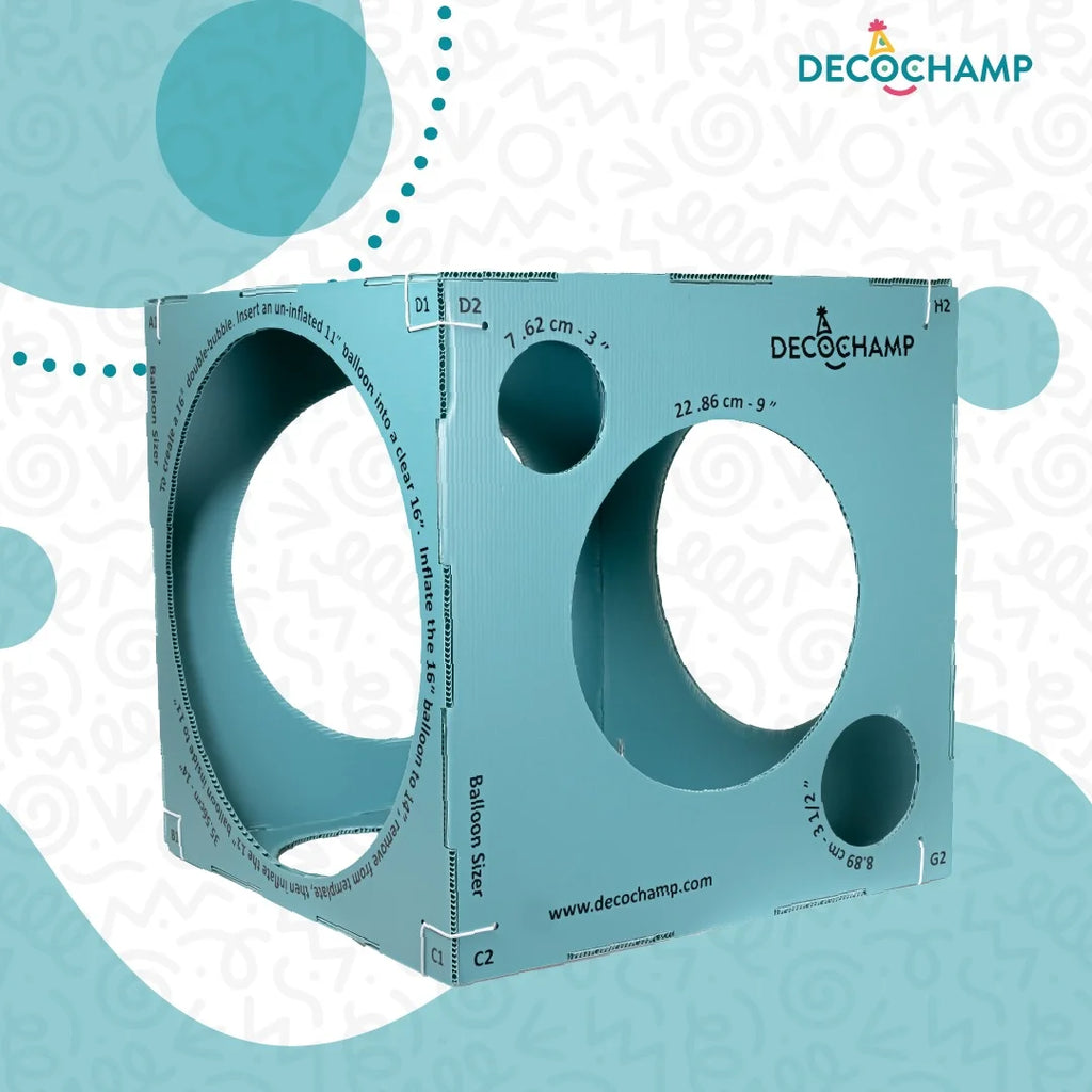 Picture of Decochamp Deco Cube Sizer Used in the Balloon Industry