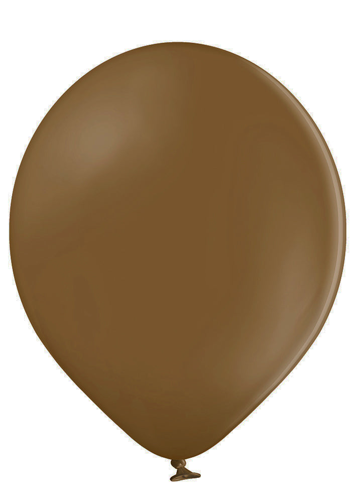 Uninflated Balloon Image 17" Ellie's Brand Latex Balloons Milk Chocolate (25 Per Bag)