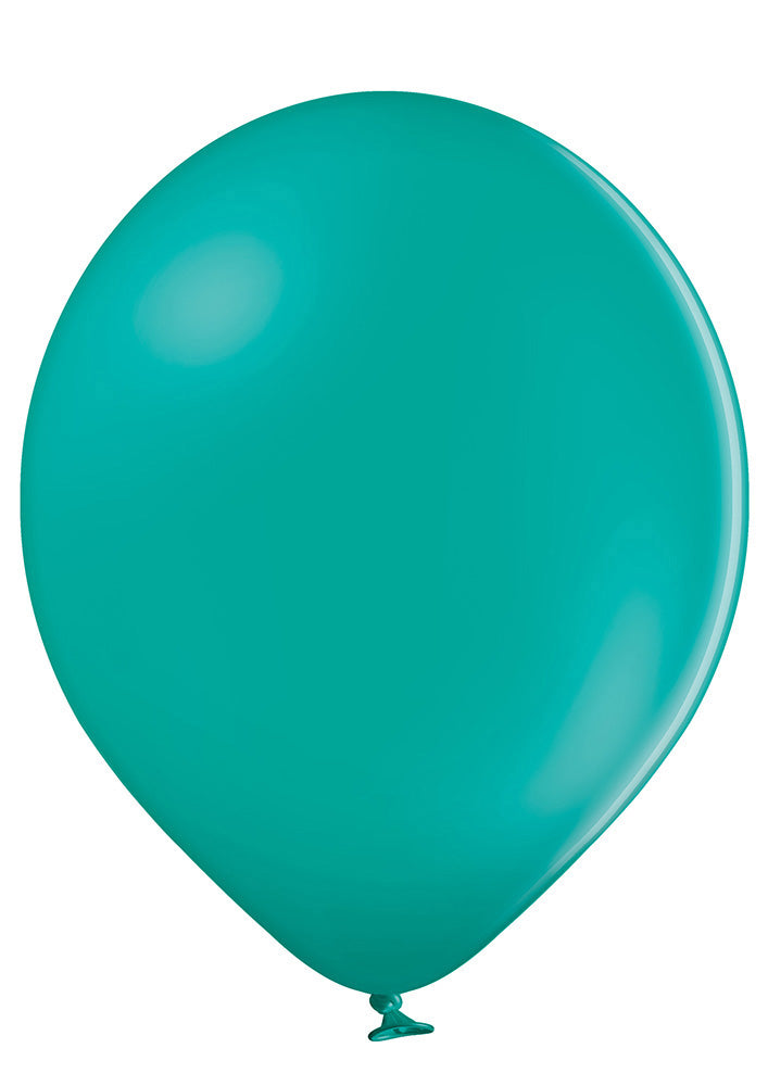 Uninflated Balloon Image 17" Ellie's Brand Latex Balloons Teal Waters (25 Per Bag)