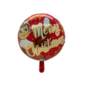 Christmas-themed balloon with a cartoon character and 'Merry Christmas' text on a white background