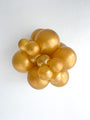 11" Pearl Metallic Gold Tuftex Latex Balloons (100 Per Bag) Manufacturer Inflated Image