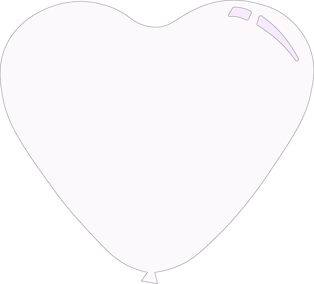 18" Standard White Decomex Heart Shaped Latex Balloons (100 Per Bag)
