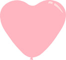 18" Deco Light Pink Decomex Heart Shaped Latex Balloons (100 Per Bag)