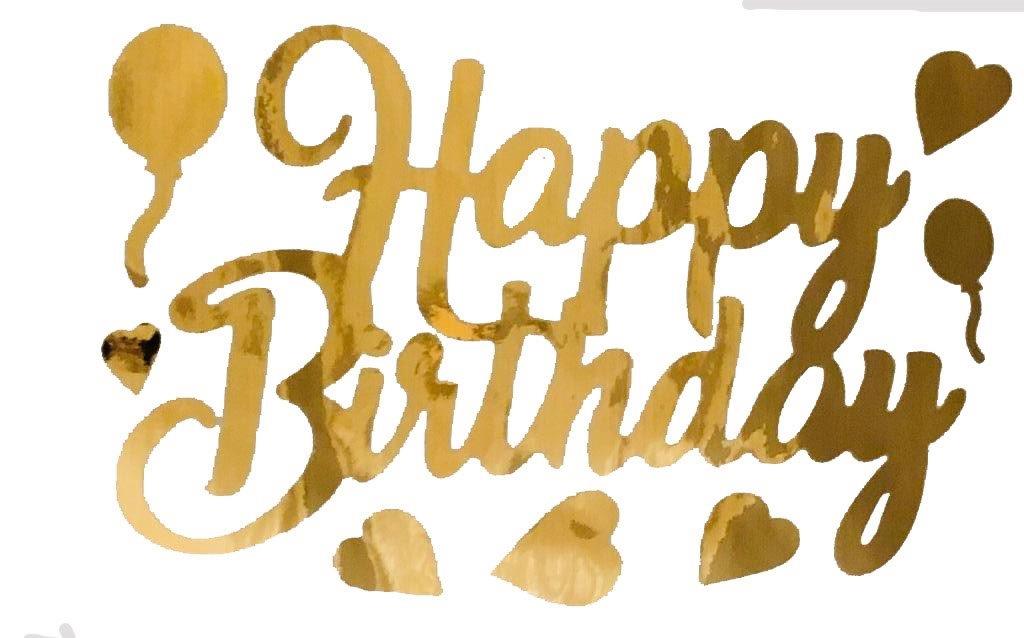 Happy Birthday Holographic Gold StickerManufacturer By MylarGram