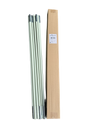 Ten Deco Arch Connectors for Base by Decochamp are grouped next to a tall, rectangular box with a shipping label on a white background—designed for use with 16"x16" or 24"x24" DecoBase (base required; 10 units per box).