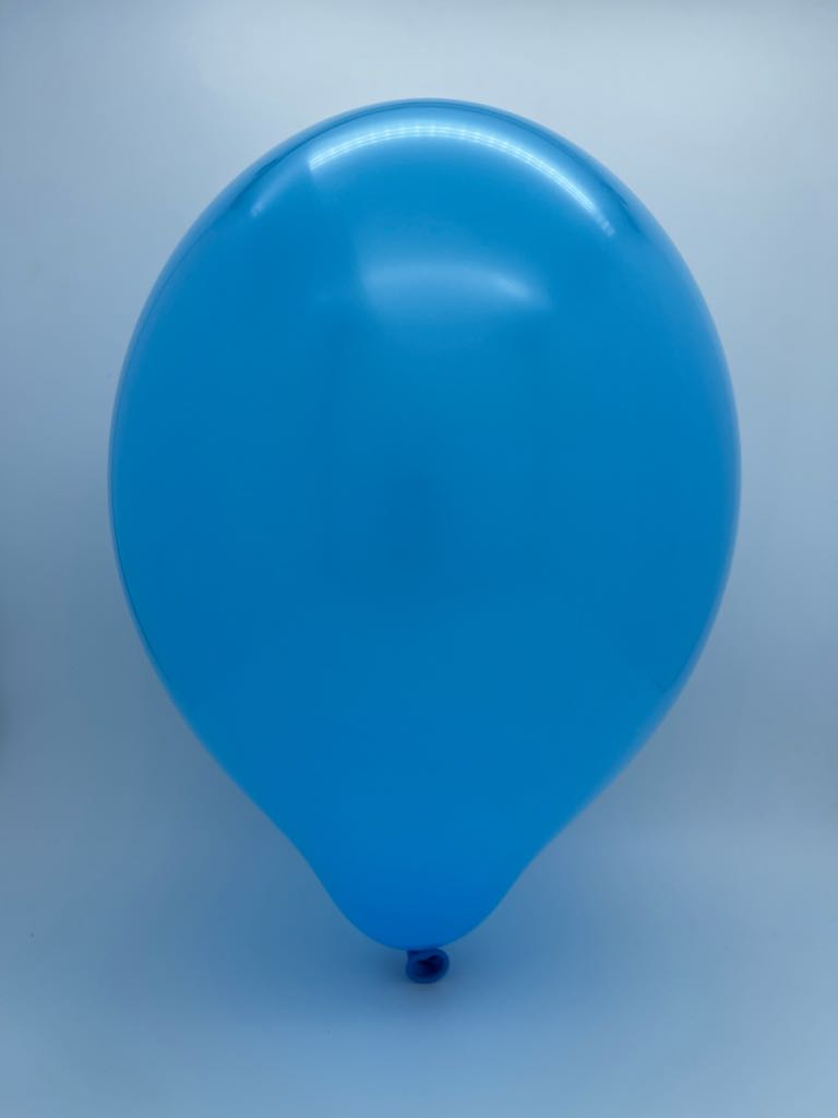 Inflated Balloon Image 12" Cattex Premium Azure Latex Balloons (50 Per Bag)