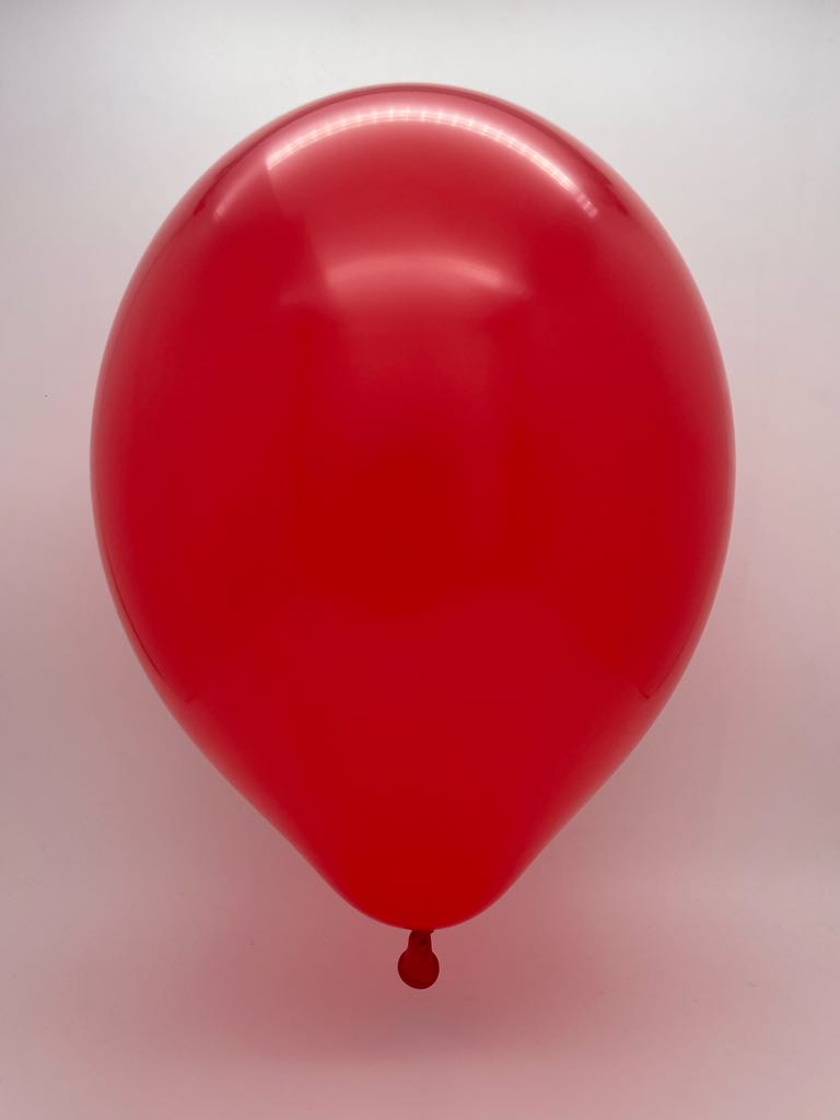 Inflated Balloon Image 12" Cattex Premium Cherry red Latex Balloons (50 Per Bag)