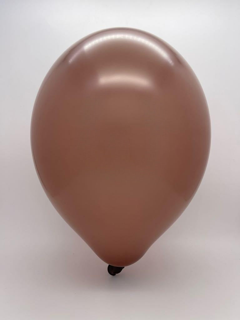 Inflated Balloon Image 12" Cattex Premium Chocolate Latex Balloons (50 Per Bag)