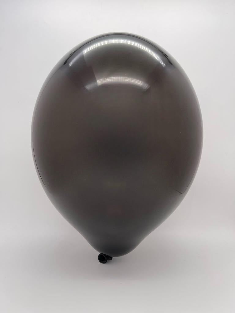 Inflated Balloon Image 12" Cattex Premium Midnight Black Latex Balloons (50 Per Bag)