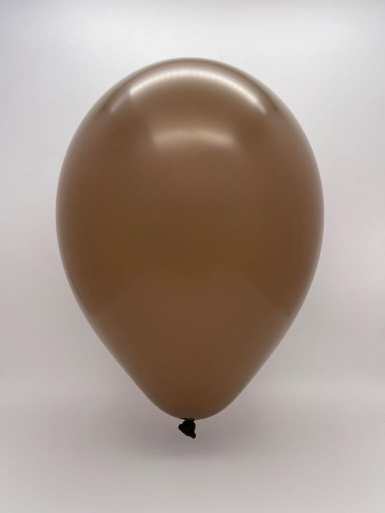 Inflated Balloon Image 5 Inch Tuftex Latex Balloons (50 Per Bag) Cocoa