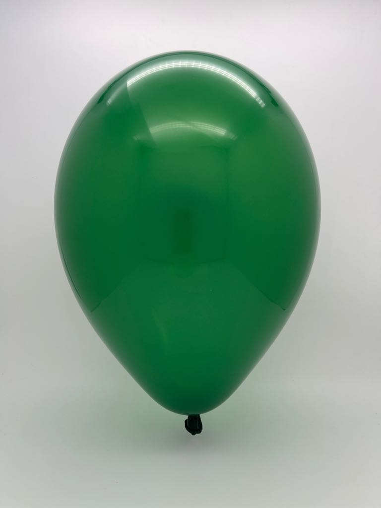 Inflated Balloon Image 5" Crystal Emerald Green Tuftex Latex Balloons 50 Per Bag
