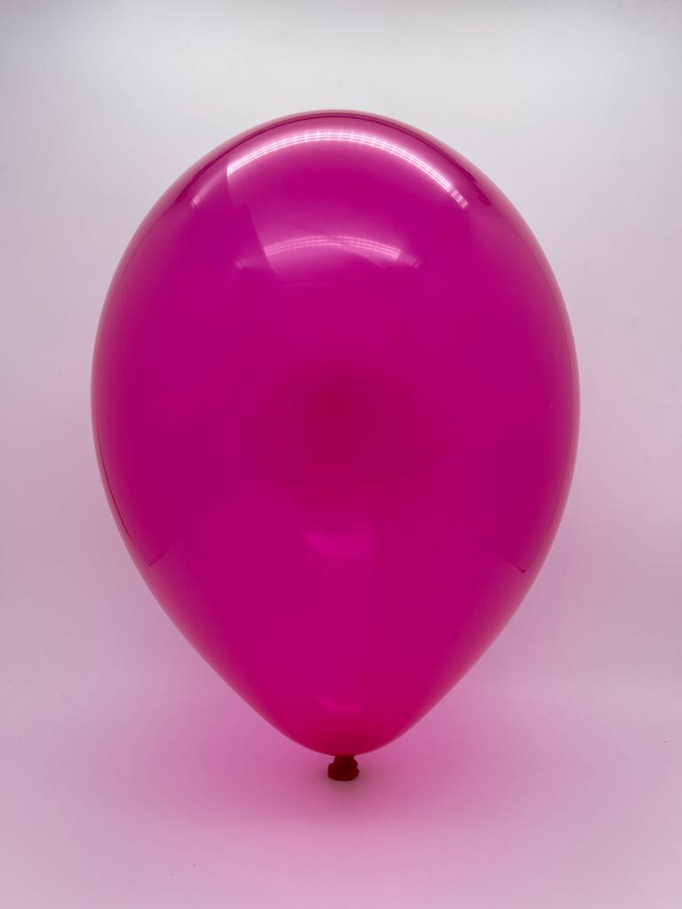 Inflated Balloon Image 11" Crystal Magenta Tuftex Latex Balloons (100 Per Bag)