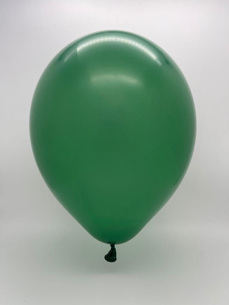 Inflated Balloon Image 12" CTI PartyLoon Brand Latex Balloons (100 Per Bag) Standard Green