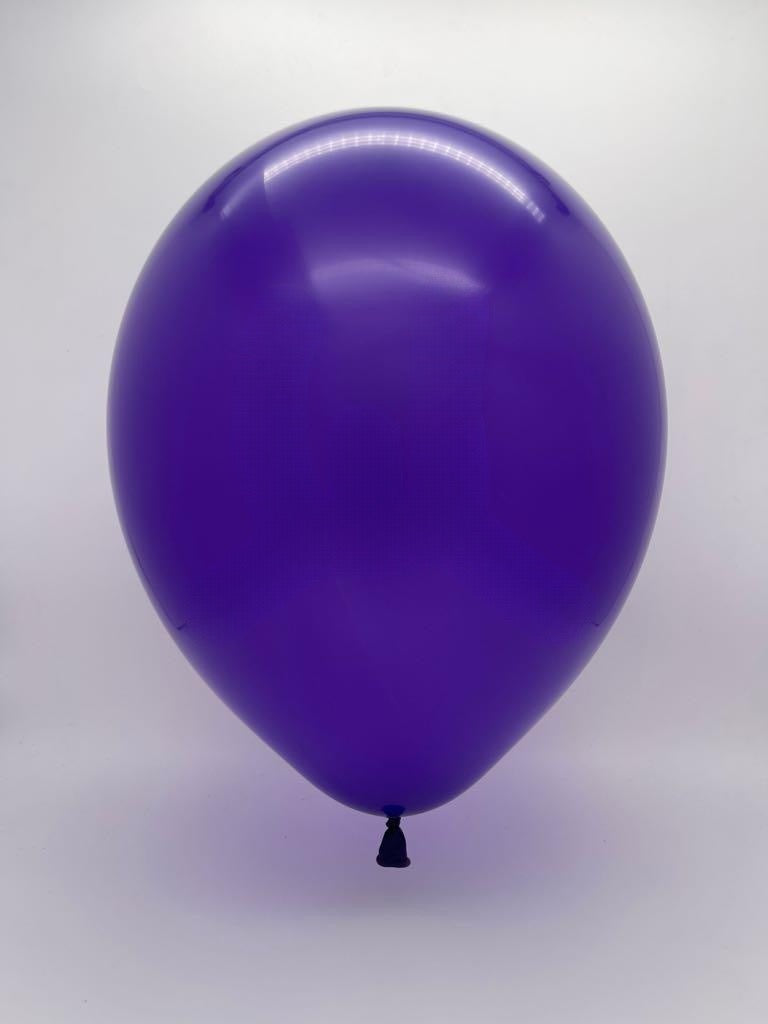 Inflated Balloon Image 12" CTI PartyLoon Brand Latex Balloons (100 Per Bag) Standard Purple