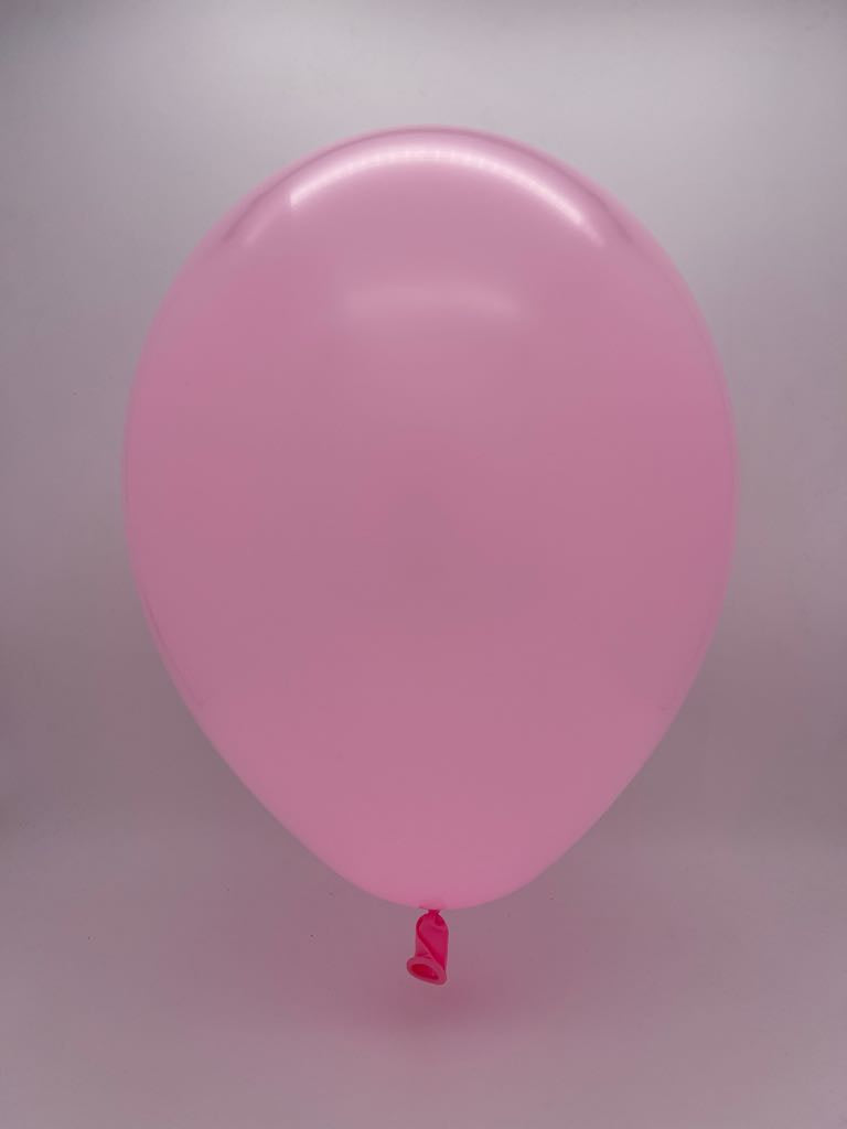 Inflated Balloon Image 7" Deco Baby Pink Decomex Heart Shaped Latex Balloons (100 Per Bag)