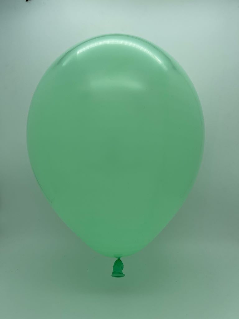 Inflated Balloon Image T160D Deco Matte Mint Green Decomex Modelling Latex Balloons (100 Per Bag)