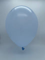 Inflated Balloon Image 7" Deco Sky Blue Decomex Heart Shaped Latex Balloons (100 Per Bag)