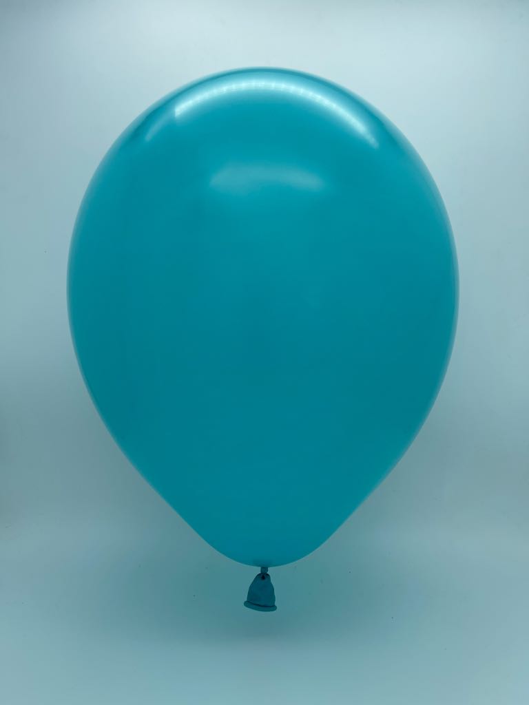 Inflated Balloon Image 18" Deco Tiffany Blue Decomex Latex Balloons (25 Per Bag)
