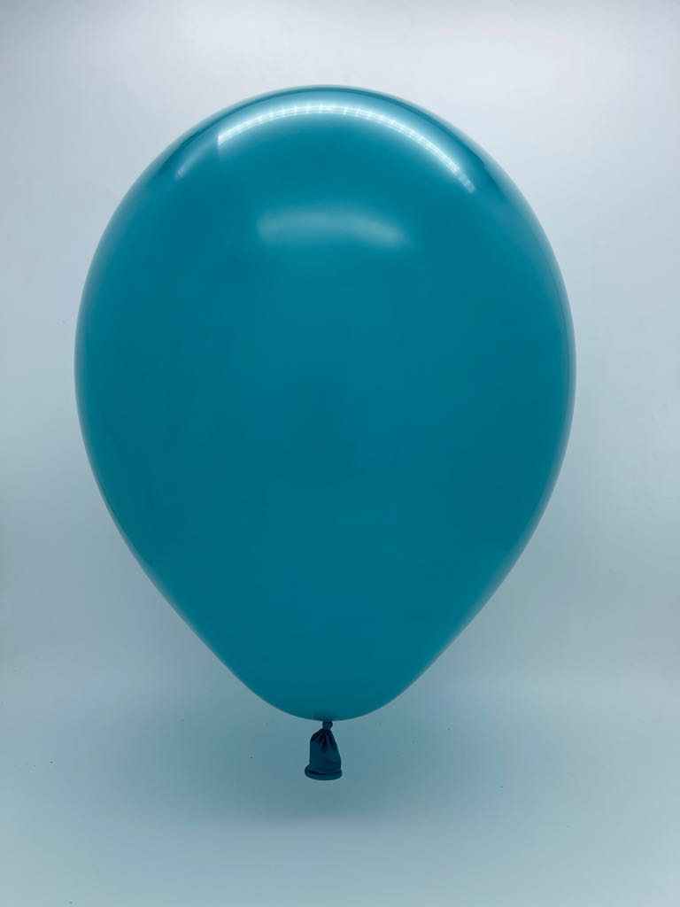 Inflated Balloon Image 36" Deco Turquoise Decomex Latex Balloons (5 Per Bag)