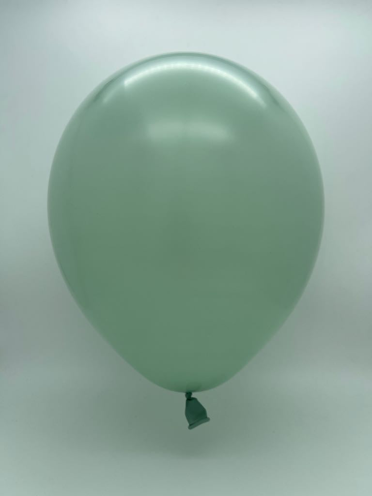 Inflated Balloon Image 5" Deco Winter Green Decomex Latex Balloons (100 Per Bag)