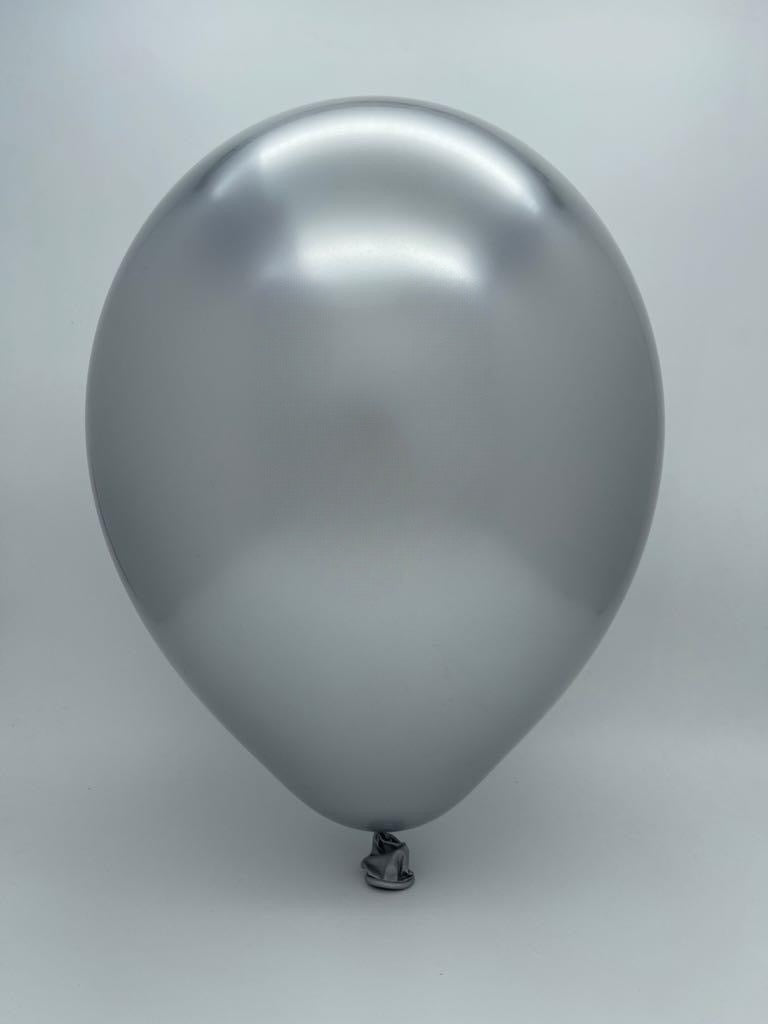 Inflated Balloons Image 5" Decomex Luster Latex Balloons (50 Per Bag) Silver