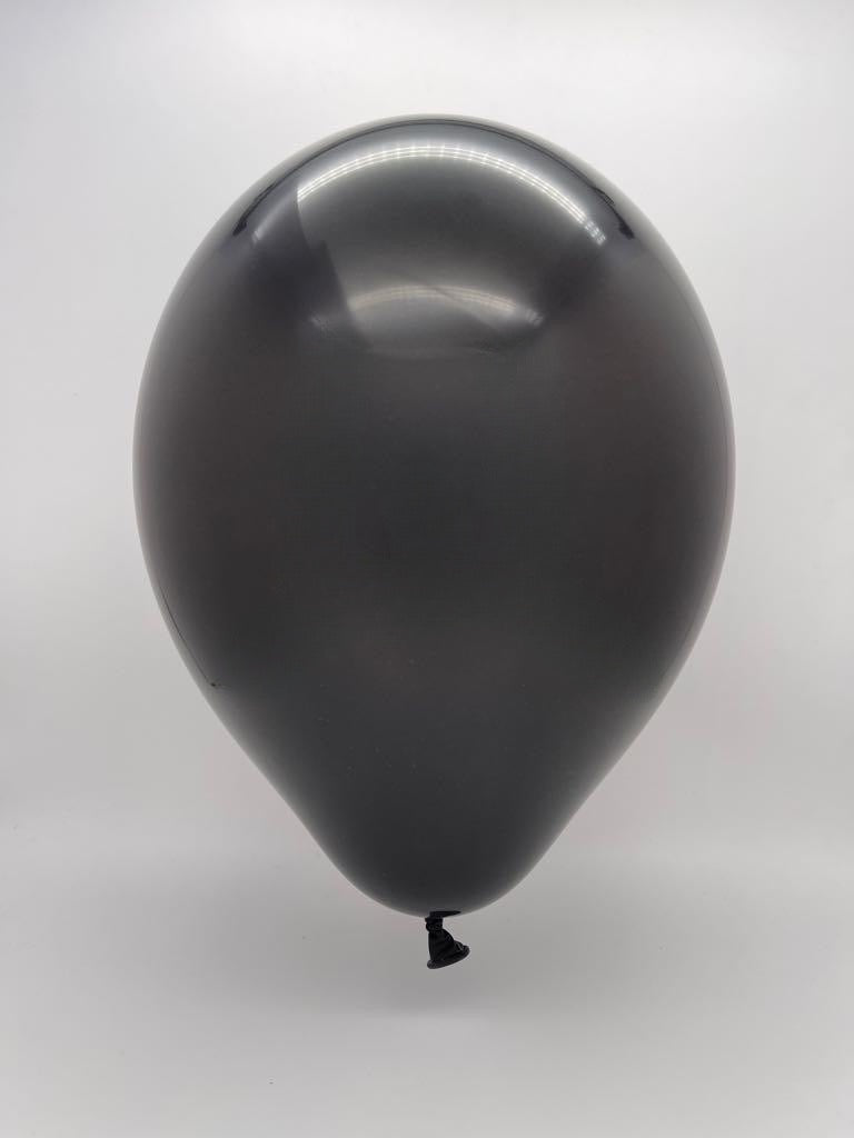 Inflated Balloon Image 17" Ellie's Brand Latex Balloons Black (25 Per Bag)