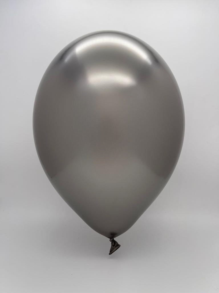 Inflated Balloon Image 12" Ellie's Brand Latex Balloons Glazed Slate (50 Per Bag)