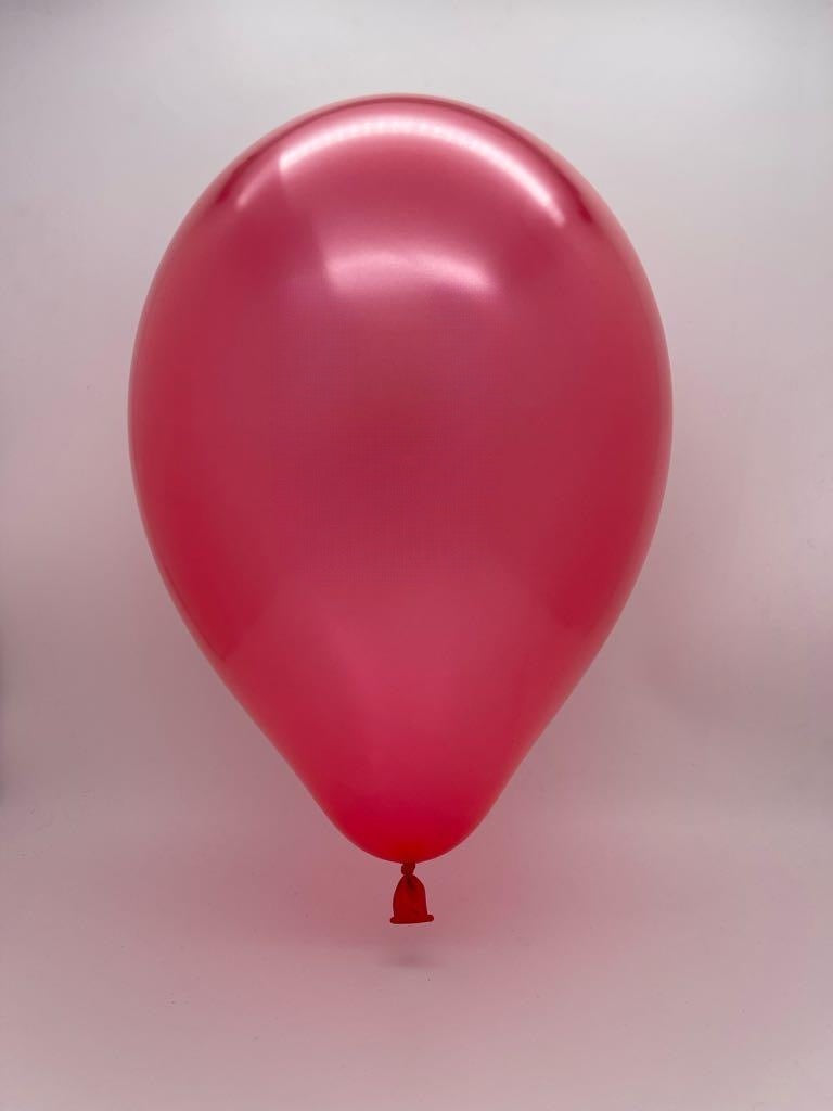 Inflated Balloon Image 31" Gemar Latex Balloons (Pack of 1) Giant Metallic Berry Red
