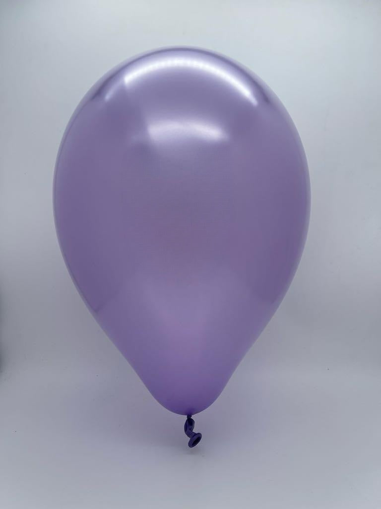 Inflated Balloon Image 19" Gemar Latex Balloons (Bag of 25) Metallic Metallic Lavender