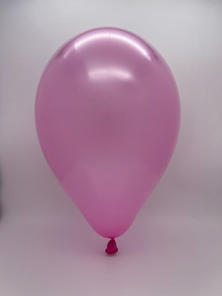 Inflated Balloon Image 12" Gemar Latex Balloons (Bag of 50) Metallic Metallic Rose