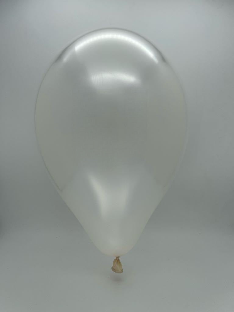 Inflated Balloon Image 19" Gemar Latex Balloons (Bag of 25) Metallic Pearl