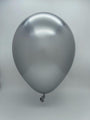 Inflated Balloon Image 160G Gemar Latex Balloons (Bag of 50) Shiny Silver Twisting