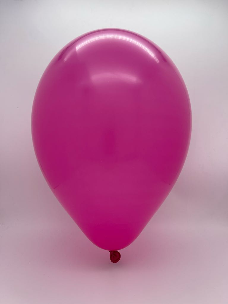 Inflated Balloon Image 12" Gemar Latex Balloons (Bag of 50) Standard Fuchsia