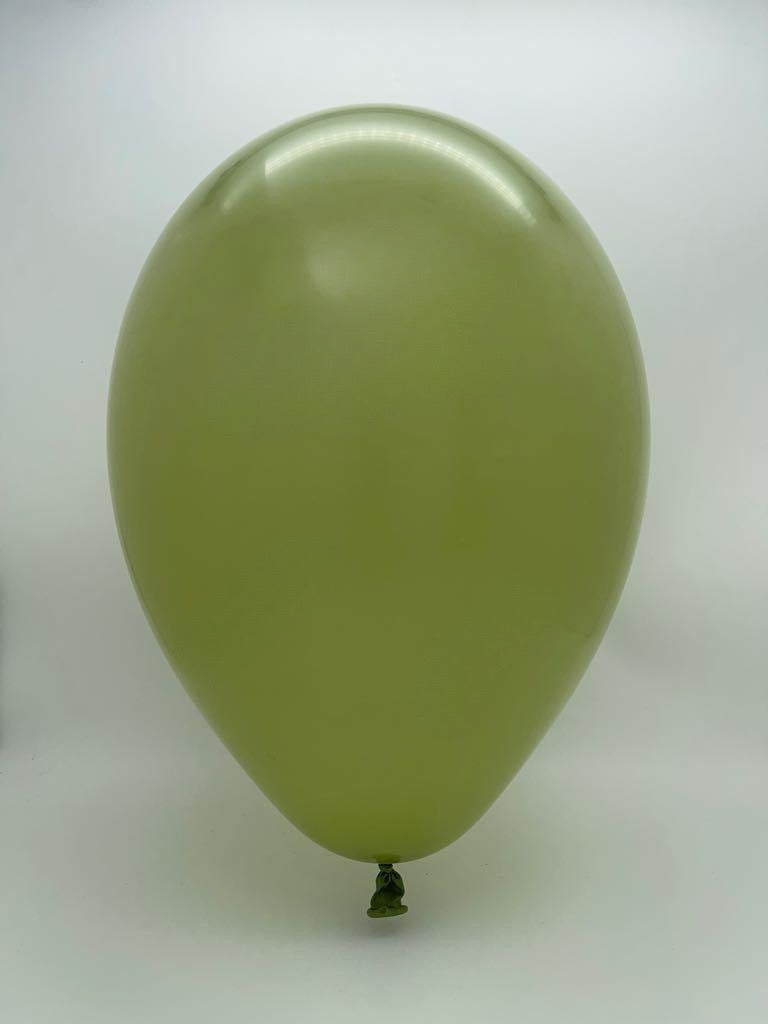 Inflated Balloon Image 360G Gemar Latex Balloons (Bag of 50) Modelling/Twisting Green Olive