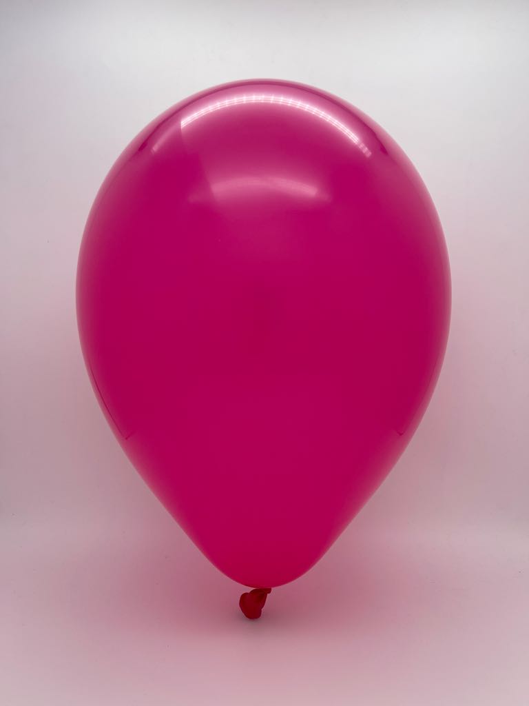 Inflated Balloon Image 11" Hot Pink Tuftex Latex Balloons (100 Per Bag)