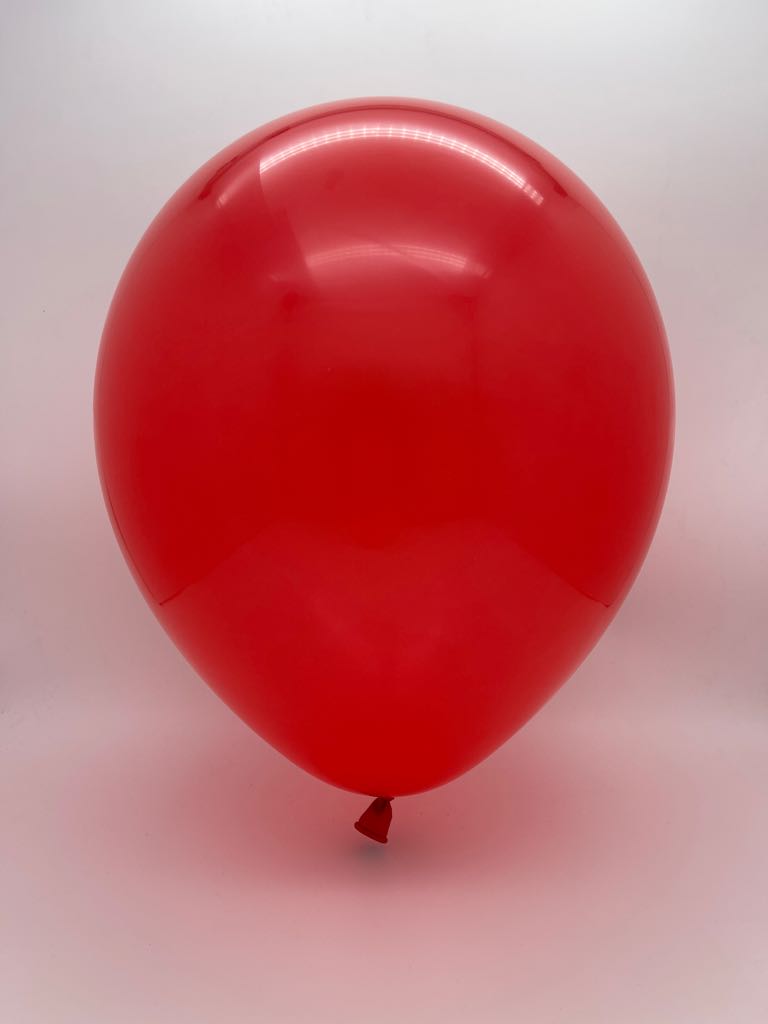 Inflated Balloon Image 12" Kalisan Latex Balloons Crystal Red (50 Per Bag)