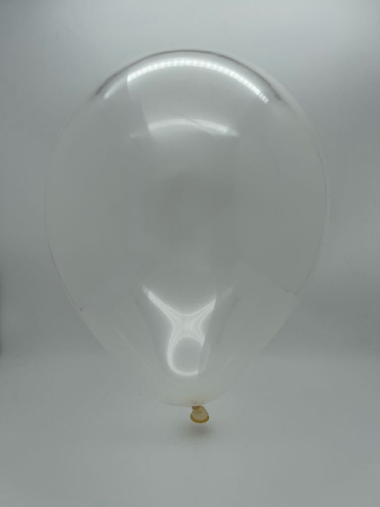 Inflated Balloon Image 260K Kalisan Nozzle Up Twisting Latex Balloons Crystal Transparent (50 Per Bag)