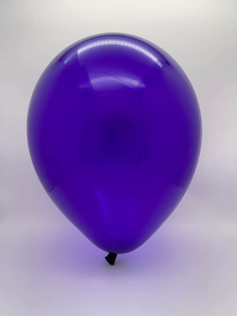 Inflated Balloon Image 12" Kalisan Latex Balloons Crystal Violet (50 Per Bag)