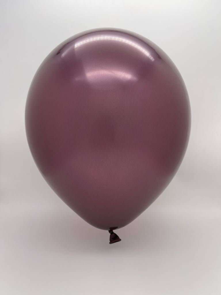 Inflated Balloon Image 5" Kalisan Latex Balloons Mirror Burgundy (50 Per Bag)