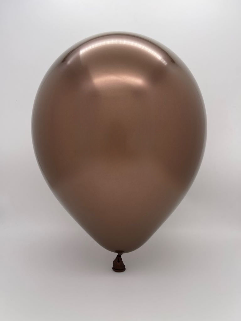 Inflated Balloon Image 18" Kalisan Latex Balloons Mirror Chocolate (25 Per Bag)