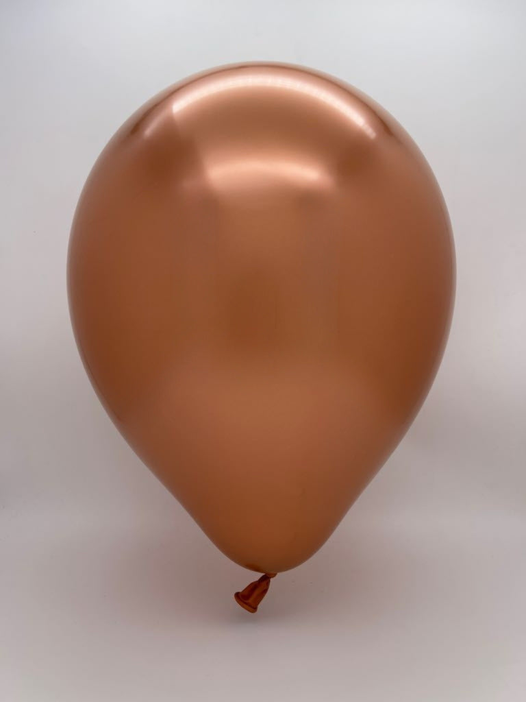 Inflated Balloon Image 260K Kalisan Nozzle Up Twisting Latex Balloons Mirror Copper (50 Per Bag)