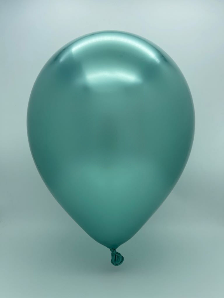 Inflated Balloon Image 160K Kalisan Nozzle Up Twisting Latex Balloons Mirror Green (50 Per Bag)