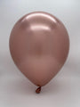 Inflated Balloon Image 18" Kalisan Latex Balloons Mirror Rose Gold (25 Per Bag)
