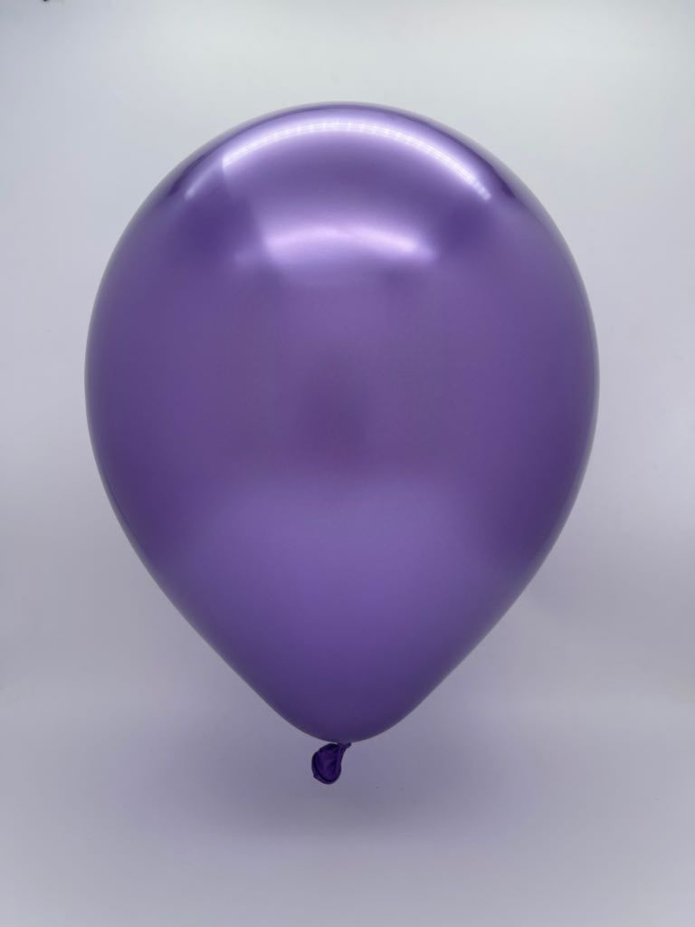 Inflated Balloon Image 350K Kalisan Nozzle Up Twisting Latex Balloons Mirror Violet (50 Per Bag)