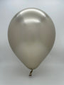 Inflated Balloon Image 5" Kalisan Latex Balloons Mirror White Gold (50 Per Bag)