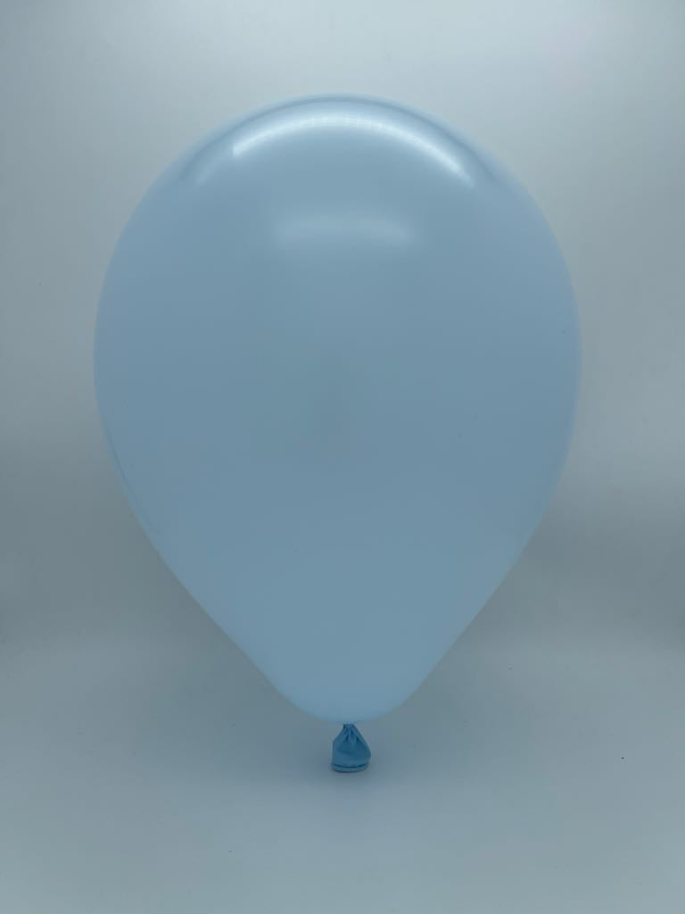 Inflated Balloon Image 260K Kalisan Nozzle Up Twisting Latex Balloons Pastel Matte Macaroon Baby Blue (50 Per Bag)