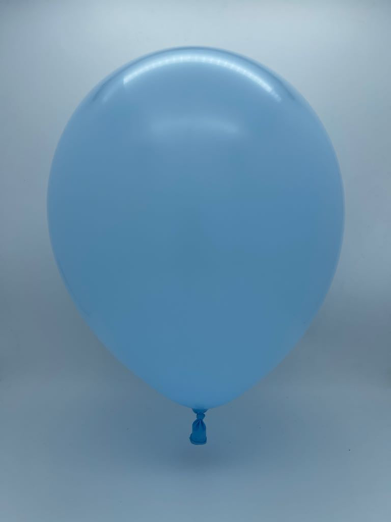 Inflated Balloon Image 12" Kalisan Latex Balloons Pastel Matte Macaroon Blue (500 Per Bag)