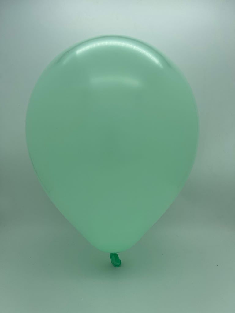 Inflated Balloon Image 5" Kalisan Latex Balloons Pastel Matte Macaroon Green (50 Per Bag)